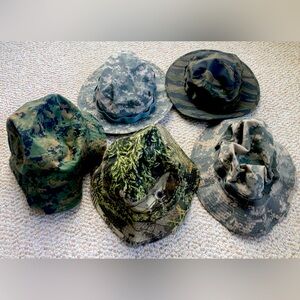Bucket Hat Lot of 5 camo hunting military